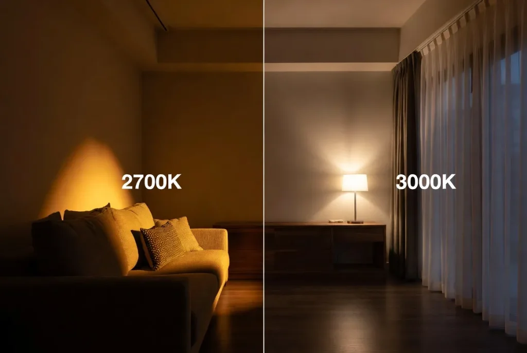 2700k and 3000k color