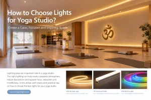 how to choose lights for a yoga studio