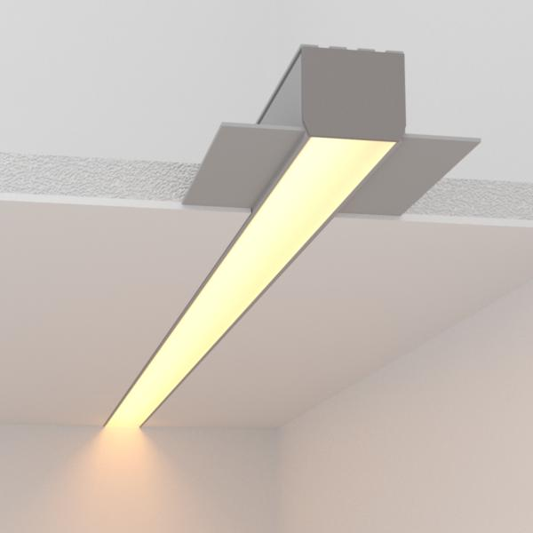 led strips inside aluminum profiles