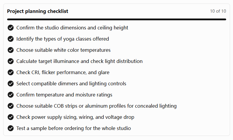 project planning checklist